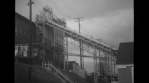 View of manufacturing plant Stock Footage