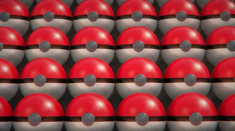 View of Many pokeballs Stock Footage 65504871