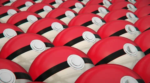 View of Many pokeballs Stock Footage 65504897