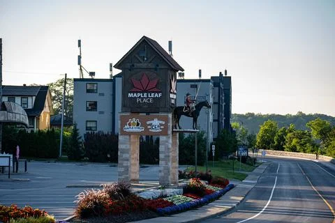 View of Maple Leaf Place in Niagara Falls. Niagara Falls, Canada - July 30, 2026 Stock Photos