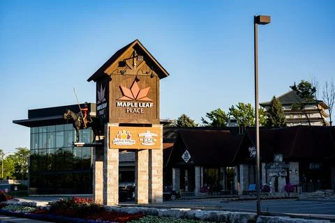 View of Maple Leaf Place in Niagara Falls. Niagara Falls, Canada - July 30, 2026 Stock Photos