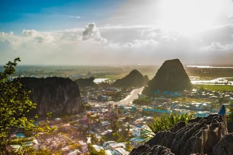 View from the Marble mountains Stock Photos