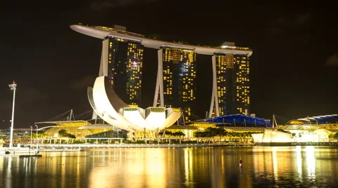 View of Marina bay Stock Footage 64340206