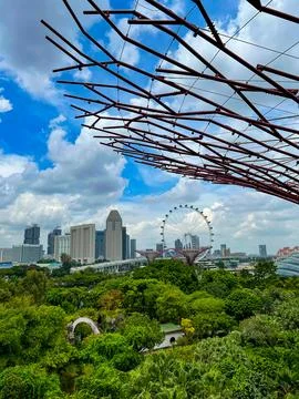 View of Marina Bay Sands from OCBC Skyway Stock Photos