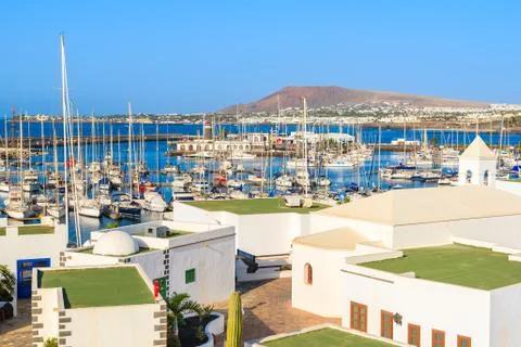 View of marina Rubicon Foto stock