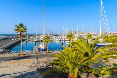 View of marina Rubicon Foto stock