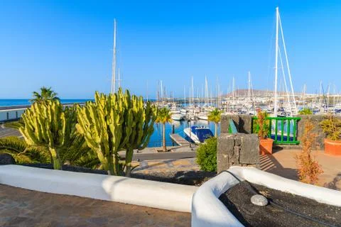 View of marina Rubicon Foto stock