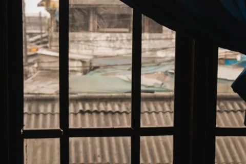 A View of Market from Window Stock Photos
