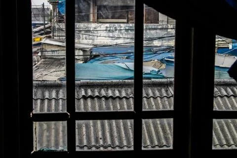 A View of Market from Window Stock Photos
