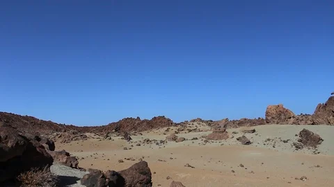 View from Mars surface. Left-Right pan Stock Footage 115908837
