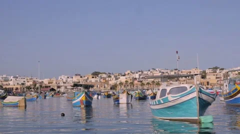 View of Marsaxlokk in Malta 스톡 동영상 42816252