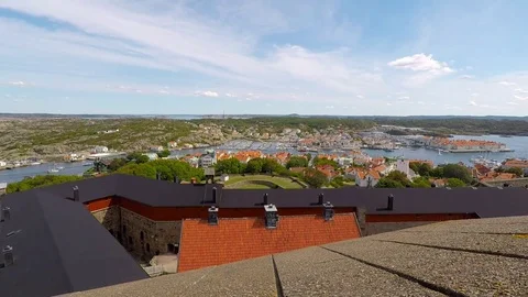 View of Marstrand harbour time lapse Stock Footage 78891105