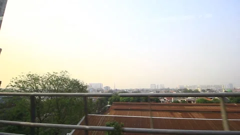 THE VIEW FROM MASS RAPID TRANSPORTATION WINDOW Stock Footage 252759551