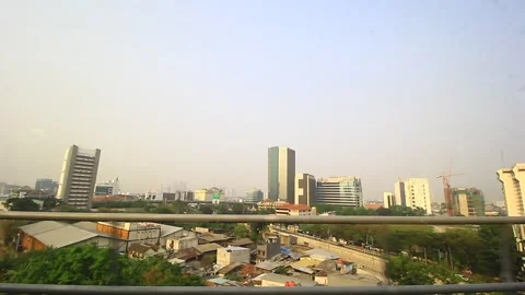 THE VIEW FROM MASS RAPID TRANSPORTATION WINDOW Video stock 252759647