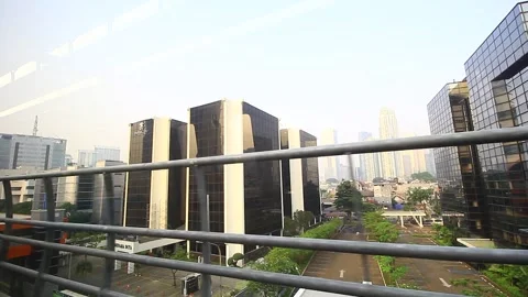THE VIEW FROM MASS RAPID TRANSPORTATION WINDOW Video stock 252760014