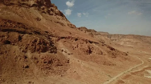 A View of Massada desert region Stock Footage 303827079
