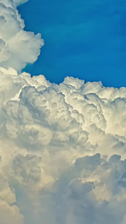 View of massive cumulus clouds, Latvia. Stock Footage 339951501