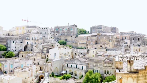 View on the Matera "stones" Stock Footage 129195200