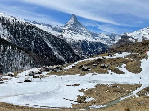 View of the Matterhorn peak. Stock Photos
