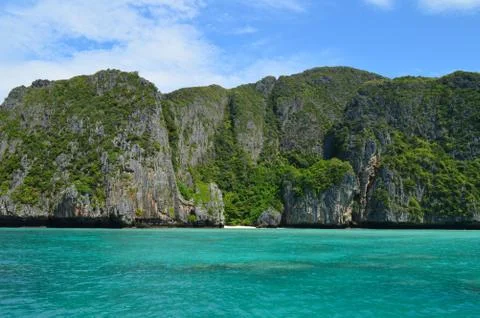 View of Maya Bay, Phi Phi Islands 库存照片