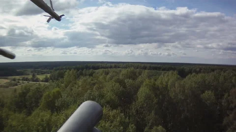 View on meadow from helicopter Video stock 44367428