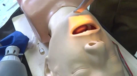 View of medical training doll Stock Footage 49090668