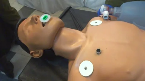 View of medical training doll Stock Footage 49090953