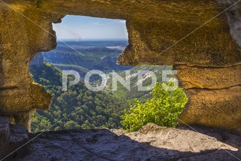 View on medieval fortress Mangup Kale Stock Photos