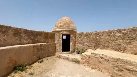 View of medieval or ancient ruins of a fortress Stock Footage 279920818