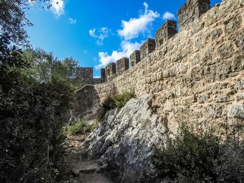 View of the medieval walls Stock Photos
