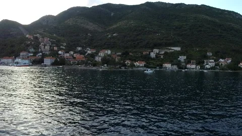 View of the Mediterranean coast from the ship. Stock Footage 147716366