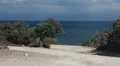 View at Mediterranean sea from the Baths of Aphrodite place, Latchi, Cyprus HD Footage