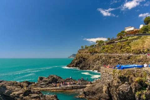 View of the Mediterranean sea Stock Photos