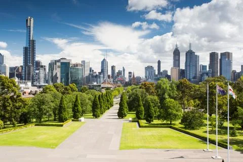 View of Melbourne CBD 스톡 사진