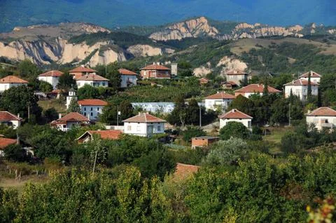 View of Melnik Town Stock Photos