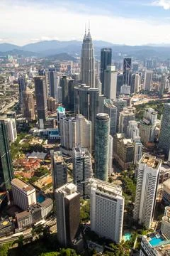 View from Menara Kula Lumpur Tower, KL Tower, Malaysia Stock Photos