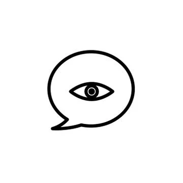 View message icon in line design Stock Illustration