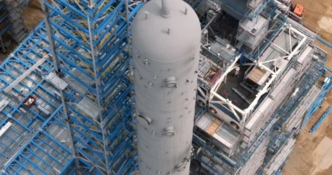 View of metal structures from a drone Stock Footage 138254961