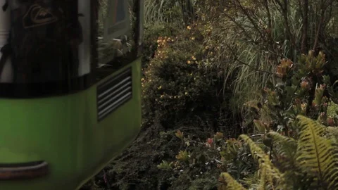 View of the metrocable while transporting passengers Stock Footage 95400401