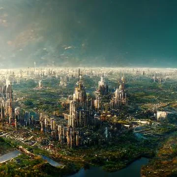 View of the metropolis Stock Illustration