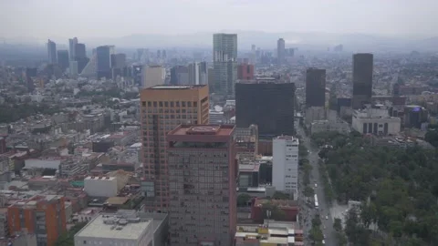 View Of Mexico City From Top Of Torre Latinoamericana, Centro Historico Stock Footage 154671493