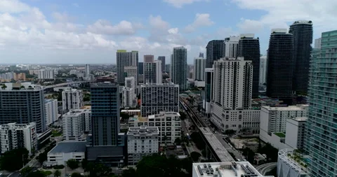 View of Miami High rises Stock Footage 148961178