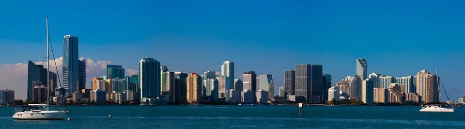 View of the Miami skyline Stock Photos