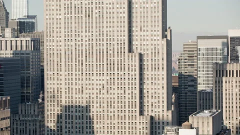 View of Midtown Manhattan NYC from high up Stock Footage 170033672