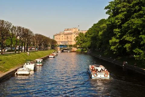 View of the Mikhailovsky Engineers Castle Stock Photos