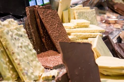 View  of milk chocolate Stock Photos