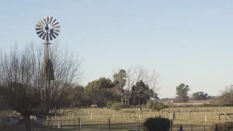 View of mill in a contryside Stock Footage 240250598