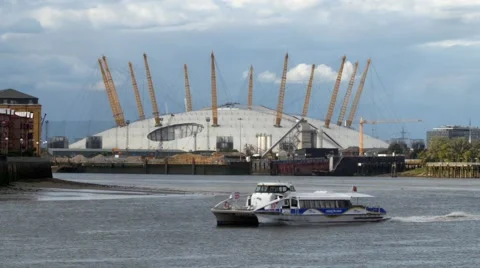 View of the millennium dome in Greenwich Stock Footage 57199267