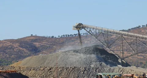 View of Mining activity. Apocalypse scenery. Earth destruction Stock Footage 223690055