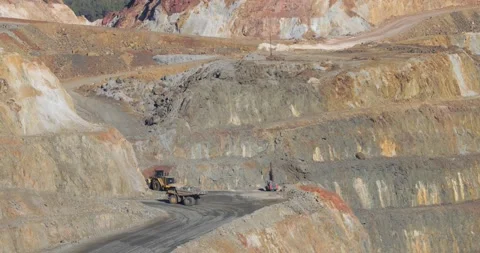 View of Mining activity. Apocalypse scenery. Earth destruction Stock Footage 229866176